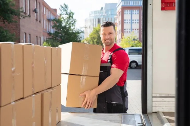 Beladung unseres LKW Beladung unseres LKW